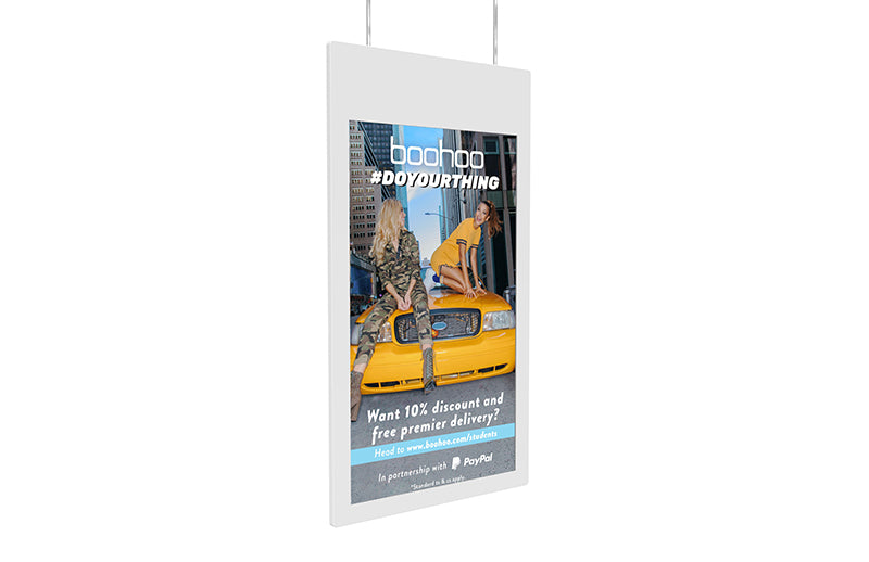 HANGING DOUBLE-SIDED WINDOW DISPLAYS (43" & 55")