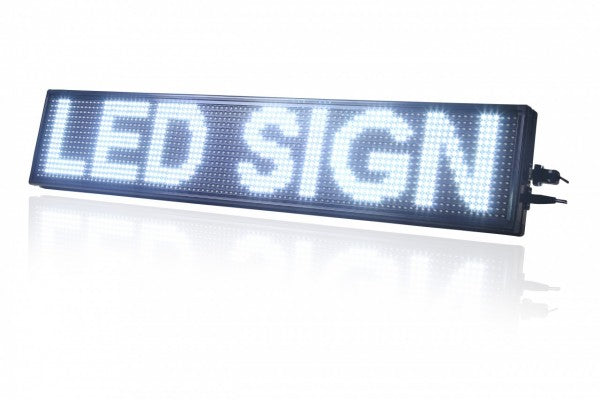 WHITE LED MOVING SIGN 20x100 cm