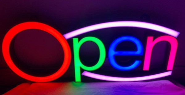 open sign with 2A Power supply