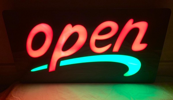 open sign with 1A Open sign
