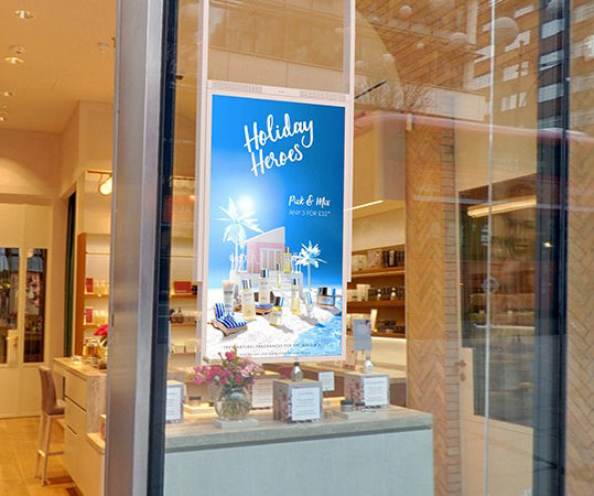 55” ULTRA HIGH BRIGHTNESS HANGING DOUBLE-SIDED DISPLAYS